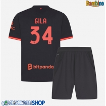 Maglie da calcio AC Milan Mario Gila #34 Terza Maglia Bambino 2026-27 Manica Corta + Pantaloni corti)